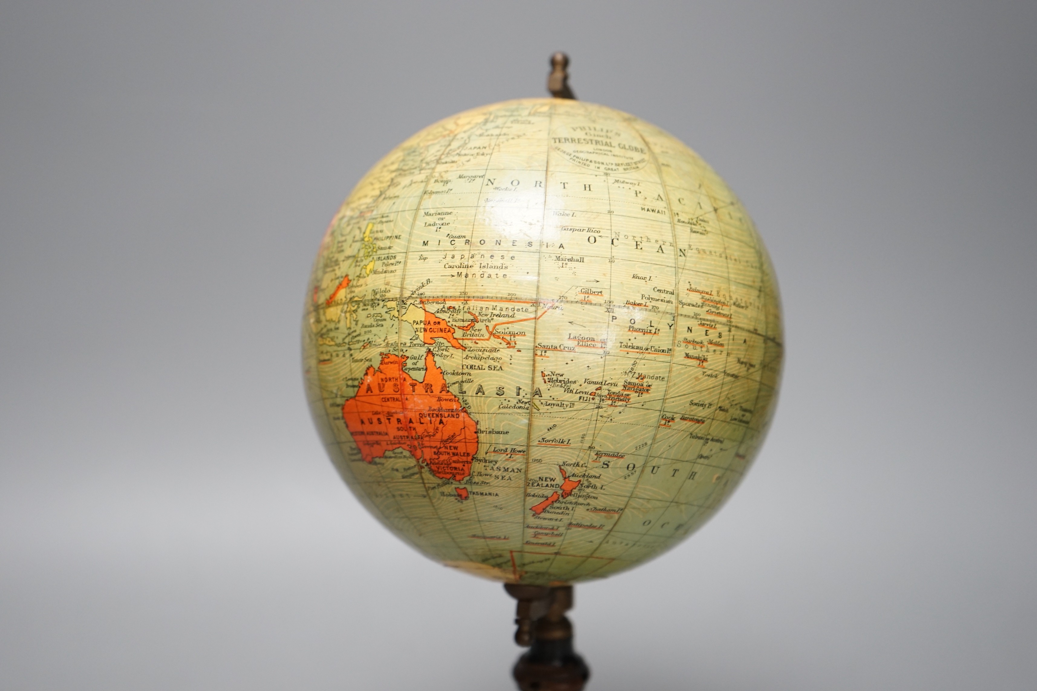 An early 20th century George Philip & Son 6 inch table globe